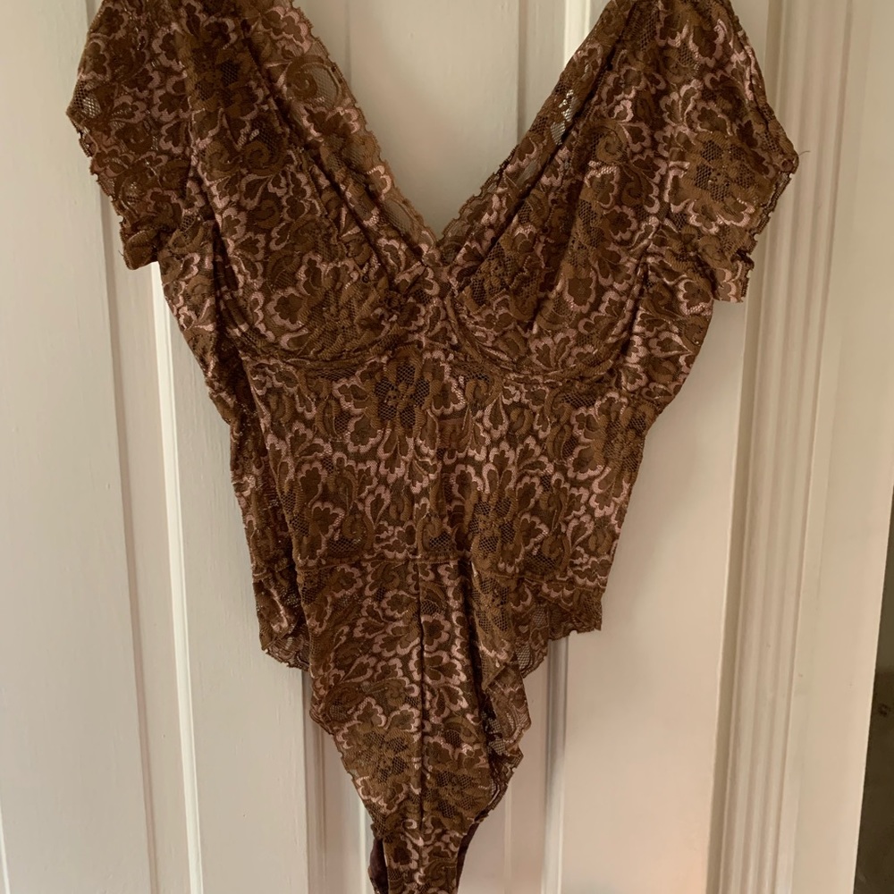 Vintage excellent never used lace bodysuit sz s/m